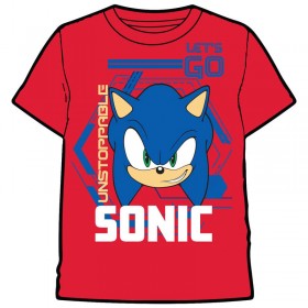 Camiseta Sonic algodón color Rojo