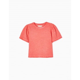 Camiseta color Coral para Niña