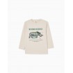 Camiseta Niño Manga larga Rhinocero color Beige