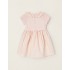 Vestido con parte superior de punto en Rosa para Recién