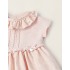Vestido con parte superior de punto en Rosa para Recién