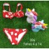 Bikini Bañador Unicornio Rojo o Naranja