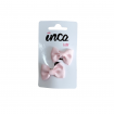 Pack 2 Clip lazo grosgrain rosa palo