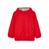 Parka entretiempo para niño en color rojo con interior en gris