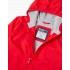 Parka entretiempo para niño en color rojo con interior en gris