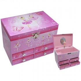 Joyero Musical con cajones 19x 12 x15cm