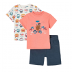 Pack 2 Camisetas y Pantalón Bermuda para Bebé Niño