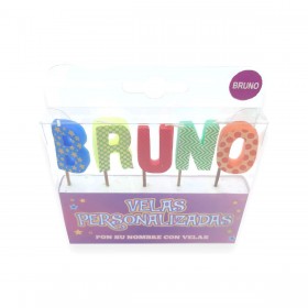 Velas con el nombre de Bruno