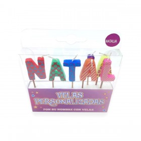 Velas Personalizadas para Tarta de Cumpleaños - Natalia