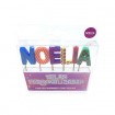 Velas para tarta de cumpleaños con el nombre de Noelia