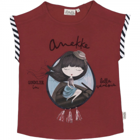 Camiseta Roja de Anekke en manga corta para Niña