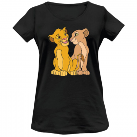 Camiseta Adulto El Rey León Simba y Nala
