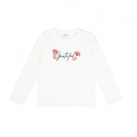 Camiseta de manga larga "grateful" en color Crudo