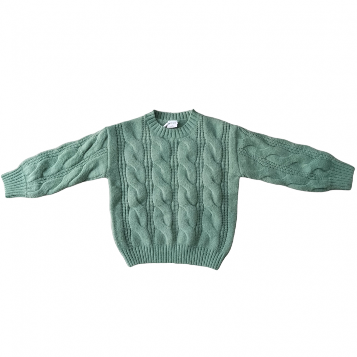 Jersey de punto en color Verde Menta para Niña