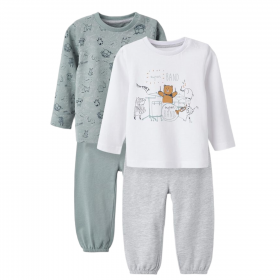 Pack de 2 Pijamas Motivo Animalitos para Bebé Niño