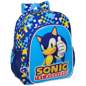 Mochila Speed Sonic The Hedgehog 38cm adaptable