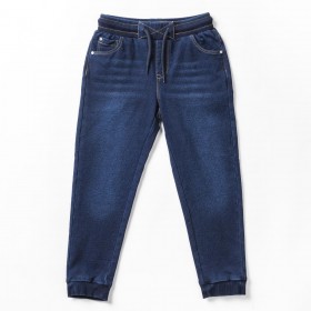 Pantalón vaquero azul oscuro con goma en la cintura