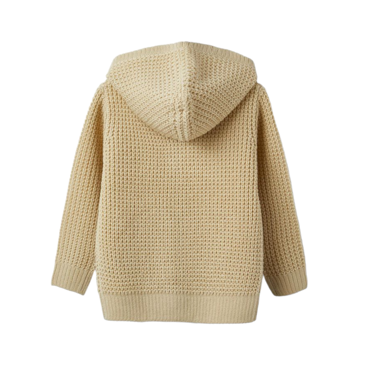 Chaqueta de Punto con Capucha  para Niño en Color Beis