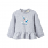 Sudadera para Bebé Niña en Gris con Motivo de Pingüino