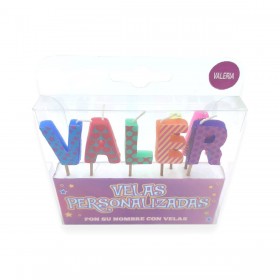 Velas con el nombre de Valeria