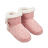 Zapatilla de Botina en Color Rosa con Corazones