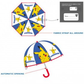 Paraguas automático Transaparente Pokemon rojo